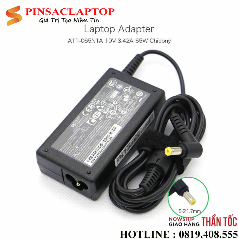 Adapter-Sac-Laptop-Acer-19V-65W-Chan-Thuong Adapter Sac Laptop Acer 19V 65W Chan Thuong