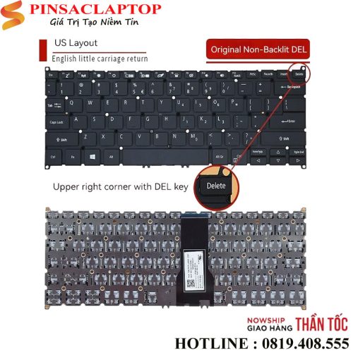 Bàn Phím Laptop Acer SF114-32 SP513-51 SP513-53 SP513-52NP SP514-52 2 Ban phim Acer Spin 5 SF114 32