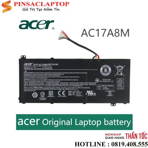 Pin Laptop Acer TravelMate X3 TMX3310-M AC17A8M 2 Pin Acer AC17A8M