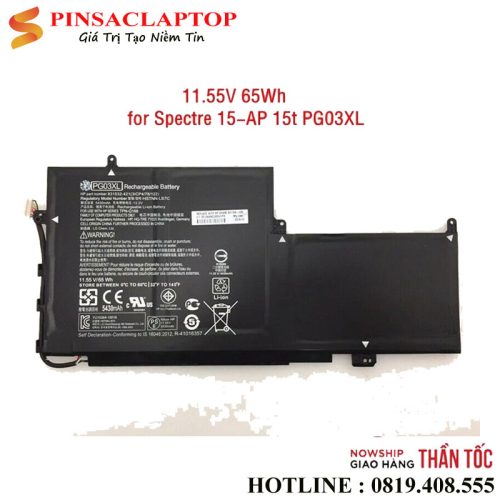 Pin Laptop HP Spectre x360 15-AP0000 15T-AP000 PG03XL 1 Pin Battery HP PG03XL