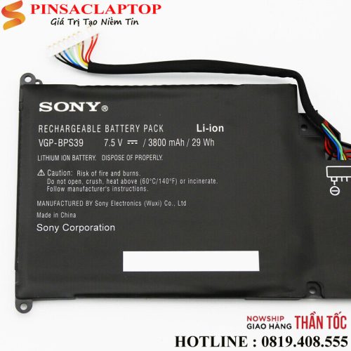 Pin Laptop Sony Vaio VGP-BPS39 BPS39 4 Pin Battery Sony Vaio BPS39