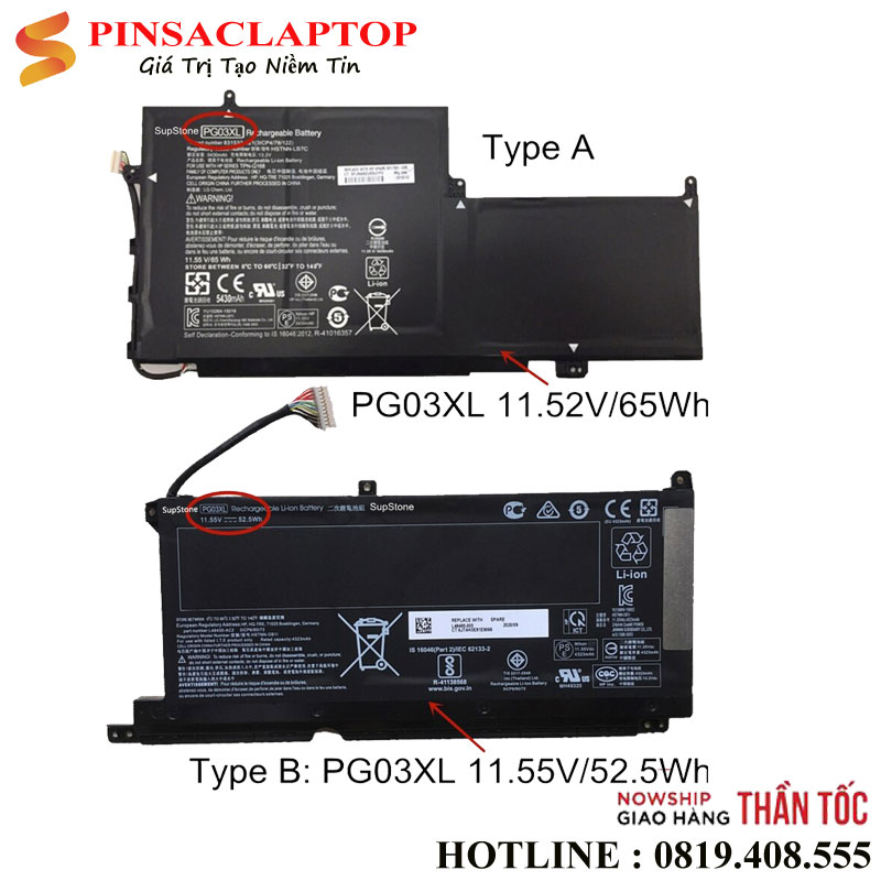 Pin-HP-PG03XL Pin HP PG03XL