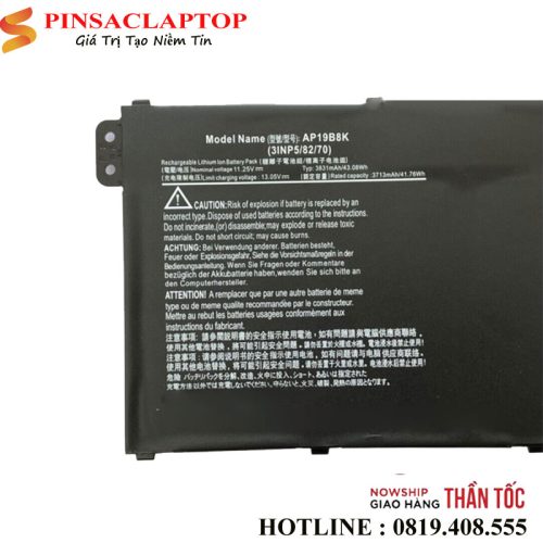 Pin Laptop Acer TravelMate Spin B1 B118-G2 Series 6 Pin laptop Acer AP19B8K Zin