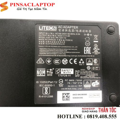 Sạc Laptop Acer 19.5V 11.8A 230W Chân Kim To 2 Sac Adaper ACer 230W Chan Kim To