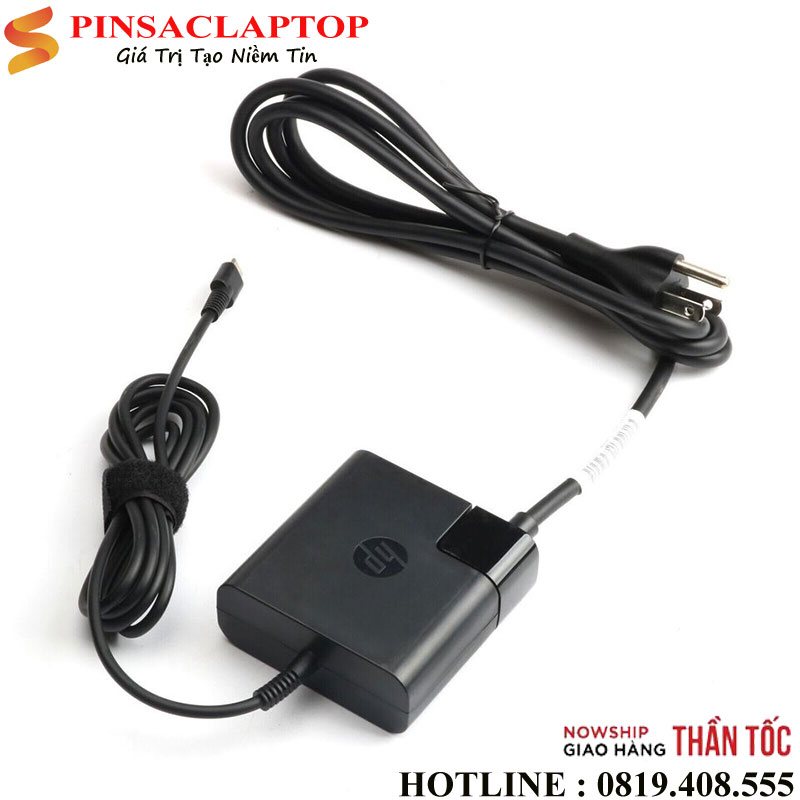 Sac Adapter HP Oval Vuong Type C 45W 65W