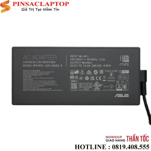Sạc Laptop Asus 20V 14A 280W Chân 6.0*3.7mm 4 Sac Laptop Asus 20V 14A 280W Zin