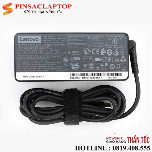 Sạc Laptop Lenovo 20V 3.25A 65W Chân USB Type C 9 Sac Lenovo Type C 65W Chu Nhat