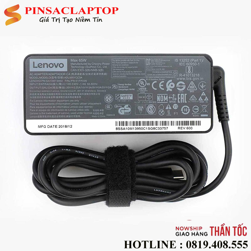 Sac-Lenovo-Type-C-65W-Chư-Nhat Sac Lenovo Type C 65W Chu Nhat