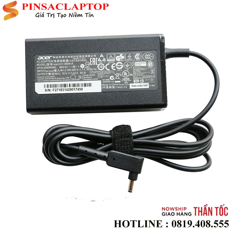 Sac-adapter-Laptop-Acer-65W-Chan-Nho Sac adapter Laptop Acer 65W Chan Nho